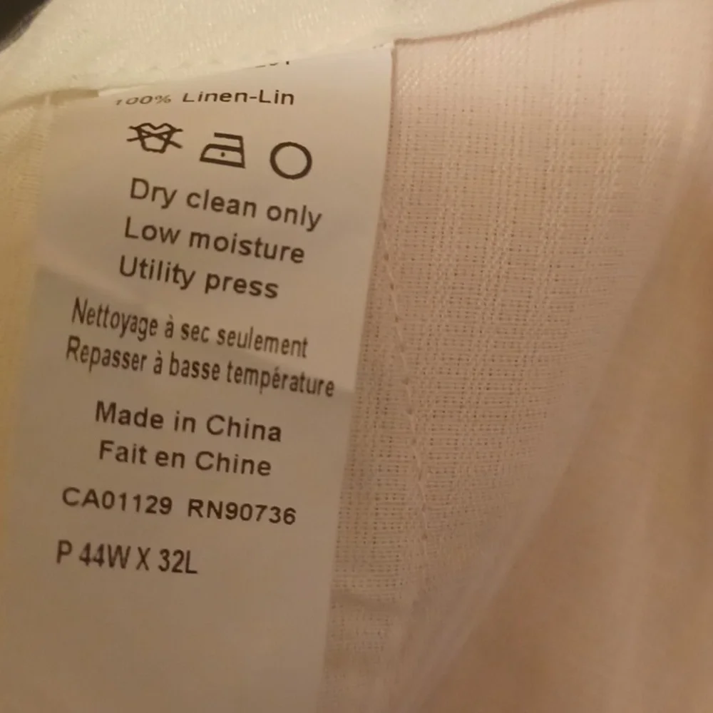 Mens Lauren Ralph Lauren 100% Pink Linen Pants - Picture 3 of 4